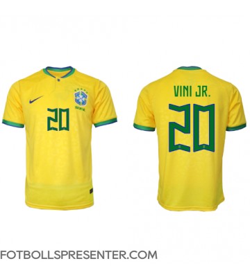 Brasilien Vinicius Junior #20 Hemma Matchtröja VM 2022 Kortärmad